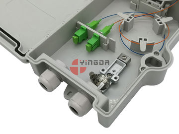 comprar Caja al aire libre de la terminación de la fibra de los corazones de FTTH 4, adaptador del SC de la caja de conexión de la fibra óptica Fabricación en línea