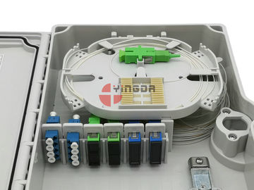 comprar 24 recintos IP65 GP62DW-3 de la caja común del cable de fribra óptica de los puertos de los corazones 3 con la bandeja del empalme Fabricación en línea