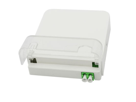 comprar 2 enchufe de pared a dos caras portuario IP54 ABS+PC interior de la caja terminal de la fibra óptica de LC/APC FTTH Fabricación en línea
