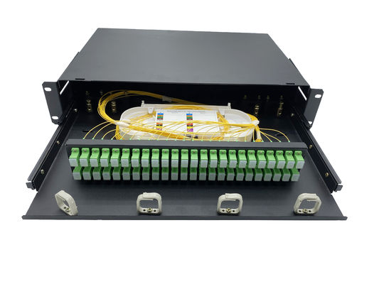 comprar El panel de remiendo de la fibra óptica del soporte de estante de gabinete de Data Center 65dB Fabricación en línea