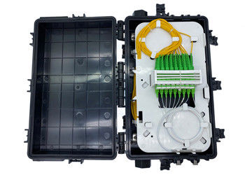 comprar Caja de empalme aérea del empalme de la fibra óptica de FTTH 72 144 corazones con los acopladores del SC de Mini Splitter 1x16 1x8 Fabricación en línea