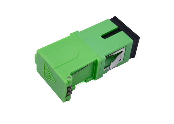 comprar Adaptadores laterales del conector de la fibra del obturador del SC sin el laser de la abrazadera del metal del verde del reborde Fabricación en línea
