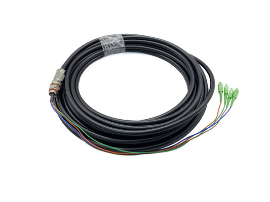 comprar 4 cable militar impermeable de aluminio PE del SC FC 9.8m m Ruggerized de las coletas de la fibra óptica del cobre de la base Fabricación en línea