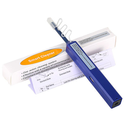comprar Limpiador del conector 1.25m m del LC MU del tecleo de la fibra óptica una de FTTH que limpia el CE ROHS de Pen Type Blue Fabricación en línea