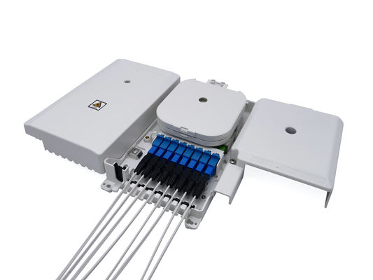 comprar Divisor de fibra óptica sin cortar 1x8 de la fibra óptica de 8 ABS de los puertos de la caja plástica de la terminación Fabricación en línea