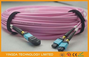 comprar Cable multi Om4 plano, asamblea del modo MTP MPO del centro de datos de cable del remiendo de la fibra óptica Fabricación en línea