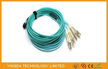 comprar MPO- 8 cordón de remiendo del cable del LC 3 MTP MPO con transmisores-receptores ópticos QSFP + SR4 Fabricación en línea