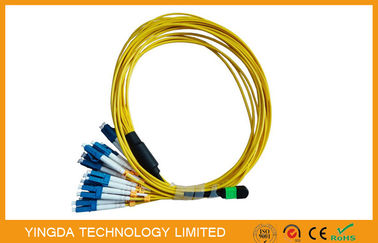 comprar 24 núcleos de fibra múltiple MTP MPO Cable MPO LC Fan fuera del cordón de parche 2 mm Fabricación en línea