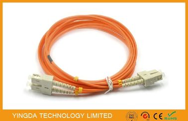 comprar SC - Duplex con varios modos de funcionamiento 2.0m m del cordón de remiendo de la fibra óptica del SC 50 (125) um con el clip beige Fabricación en línea