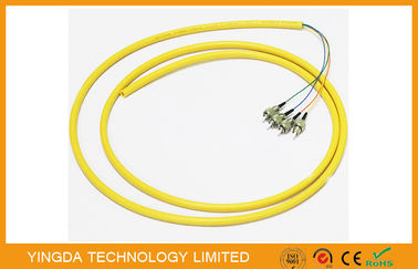 comprar Corazones arracimados LSZH los 0.9MM amarillos, coleta de la coleta 4 de la fibra óptica de ODF del solo modo Fabricación en línea