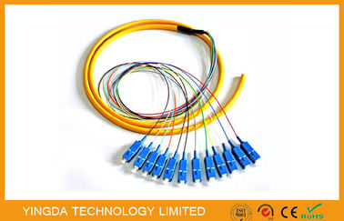 comprar Desbloqueo de la coleta de la fibra óptica del SC de la base de la industria 12, fibra G652D de Corning de la coleta del SC de FTTH SM LSZH Fabricación en línea