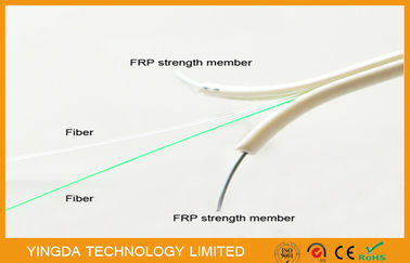 comprar Cable de descenso del solo modo FTTH, cable de fribra óptica no-metálico de la base de la fuerza 2 de FRP Fabricación en línea