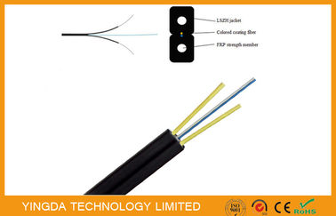 comprar Negro óptico de las fibras GJXFH del cable de alambre de descenso de la fibra de vidrio FTTH de FRP G657A SM 2 Fabricación en línea