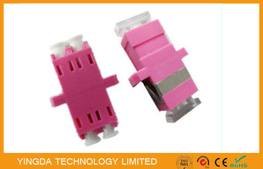 comprar Duplex OM4, fibras púrpuras plásticas del LC del patio del adaptador del cable de fribra óptica del LC Fabricación en línea
