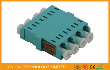 comprar Manera plástica del patio 4 del LC de los adaptadores del conector de la fibra óptica ninguna aguamarina del oído OM3 10G Fabricación en línea
