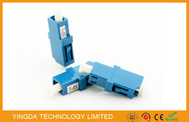 comprar La PC del LC fijó el tapón antipolvo blanco azul del atenuador 5dB de la fibra óptica GR910, estándar del IEC Fabricación en línea