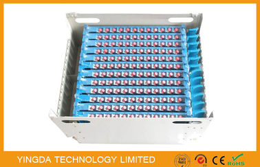 comprar De los 144 de la base FC del SC LC del ST del conector ODF de la fibra óptica paneles de remiendo de la unidad del casete carga completamente Fabricación en línea