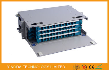 comprar 48 bastidor de soporte de la bandeja 4 x 12F de la soldadura del gabinete del panel de remiendo de la fibra óptica de los corazones Fabricación en línea