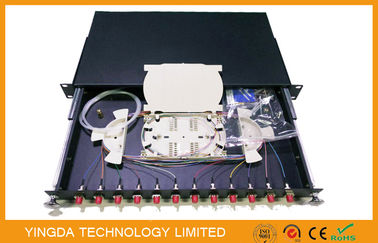 comprar 12 soporte de estante del panel de remiendo de la fibra óptica del puerto FC, 12 el panel de remiendo de las fibras FC SM SX ODF Fabricación en línea