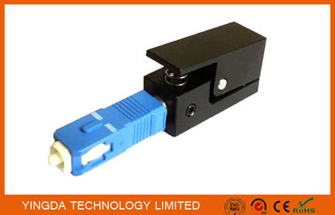 comprar Acoplador a una cara de la fibra óptica de la fibra óptica del adaptador del negro azul cuadrado del SC SM/del milímetro Fabricación en línea