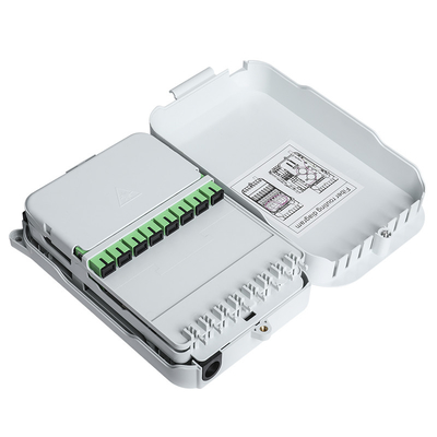 comprar 16 mediados de soporte interior portuario plástico de la pared de la caja IP55 FTTH de la terminación del cable de fribra óptica del palmo Fabricación en línea