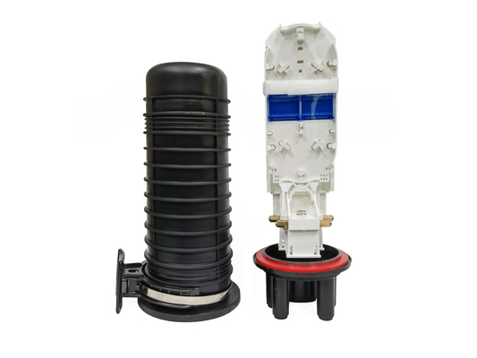 comprar Óvalo impermeable del cierre 1 del empalme del cable de fribra óptica del soporte de poste de las fibras de los PP 96 + 4 puertos redondos Fabricación en línea