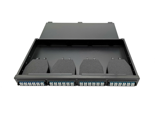 comprar cable de la fibra óptica MPO LC de la pulgada ODF 96 del panel de remiendo del soporte de estante 1U MTP MPO 19 Fabricación en línea