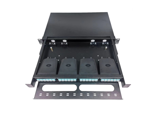 comprar 96 recinto del panel de remiendo de fibra de las fibras MPO MTP para la red de alta densidad de Data Center Fabricación en línea