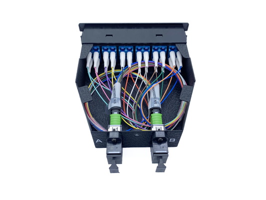 comprar 12 24 casetes OM3 plástico 10G Aqua Male Multimode Cable de las fibras MPO MTP Fabricación en línea