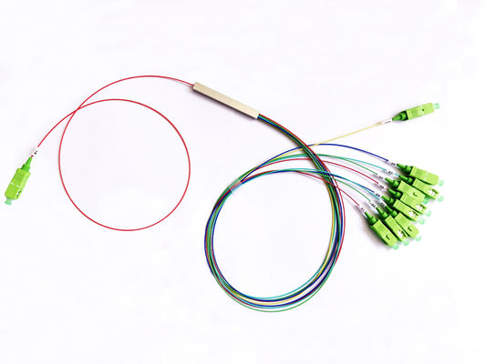 comprar Conector de acero del SC APC del divisor del PLC de NAP Fiber Optical Splitter G657A1 1x9 FTTR del tubo Fabricación en línea