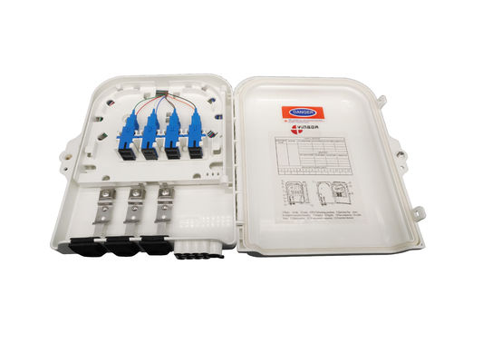 YINGDA Pared exterior montada de 1 a 8 PLC Splitter Fibra óptica caja IP65, 3 en 8 Fuera de la distribución de recinto