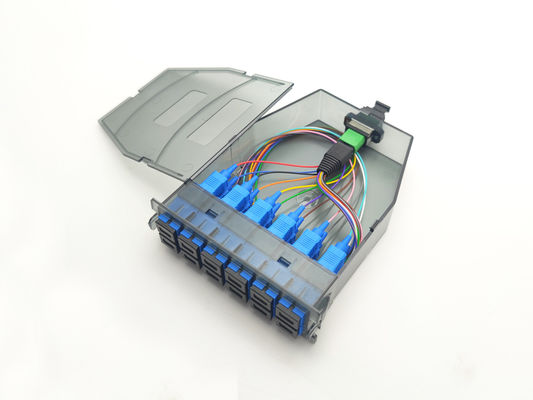 YINGDA Plástico Transparente 12 Fibras MPO a módulo SC Modulo de modo único Adaptador Simplex para la comunicación