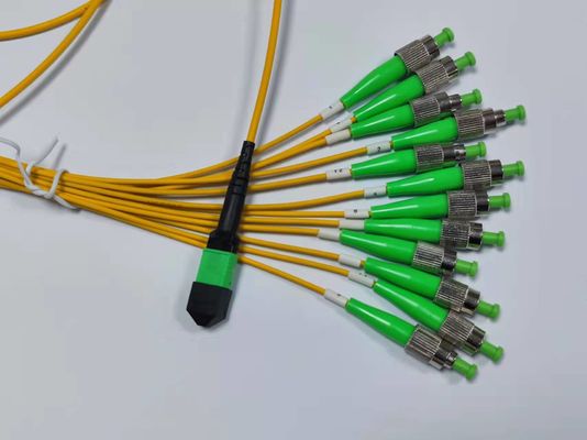 12 Cables MPO de fibra MTP con APC macho a FC APC para aplicaciones de alta densidad