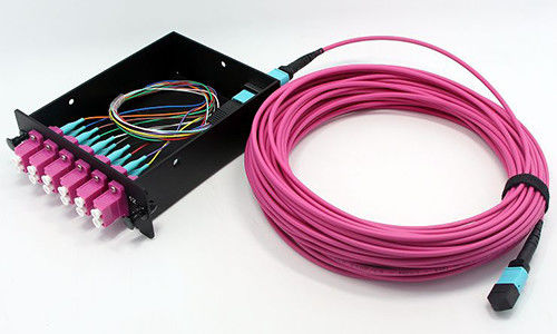 Cable MPO MTP de fibra óptica 8 Fibra OM4 chaleco LSZH para conexiones de red centro de datos