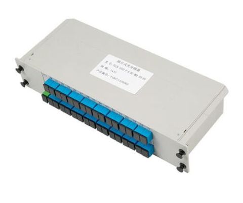 División de energía uniforme 1:32 Divididor PLC de fibra óptica horizontal para gabinetes de red