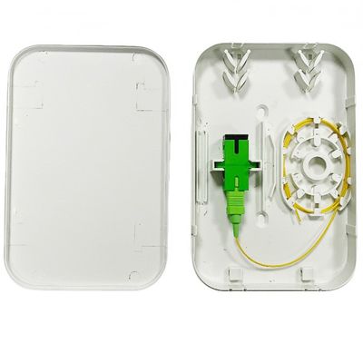 Plastico 1 núcleo de salida de fibra óptica SC/APC panel de conexión de la pared de montaje de la caja de terminación de fibra óptica Rossette NAP