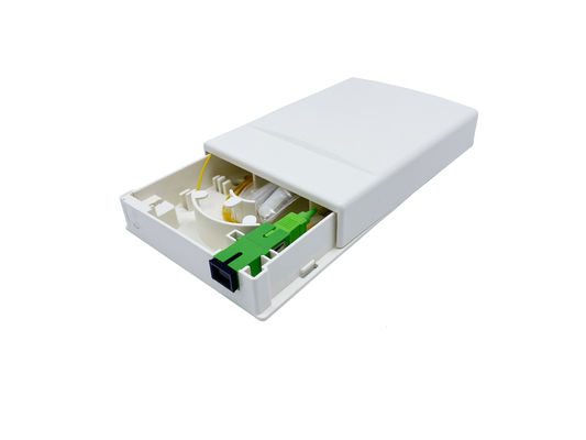 1 núcleo de conexión óptica de terminación de la caja de fibra ABS para la instalación de la pared de la casa con adaptador SC