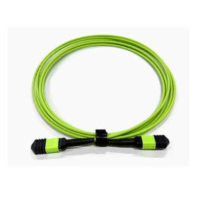 Alta densidad 12 núcleos multimodo OM5 100G MPO de fibra óptica a MPO tipo de cable B para el sistema de comunicación de fibra óptica