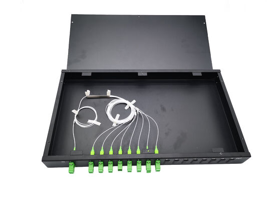 48 puertos SC Panel de parches de fibra óptica ODF Rack Mount 19 pulgadas con 65dB de pérdida de retorno Panel de parches deslizantes